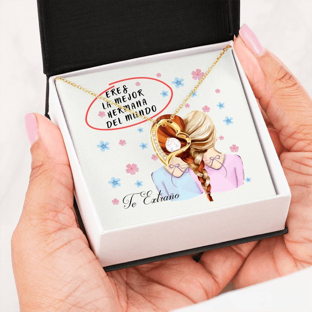 Collar para regalar a la Hermana: Eres la mejor hermana del Mundo - Collar Forever Love 14K Jewelry/ForeverLove 