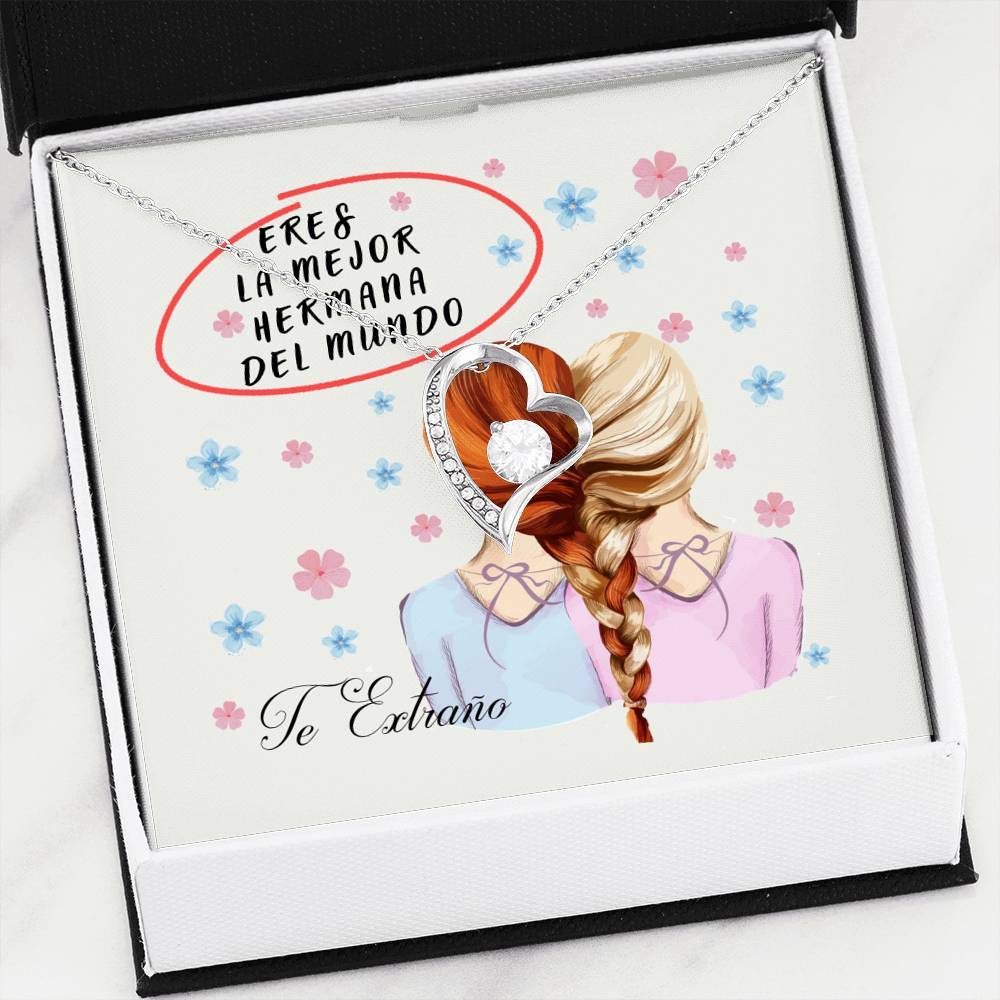 Collar para regalar a la Hermana: Eres la mejor hermana del Mundo - Collar Forever Love 14K Jewelry/ForeverLove 