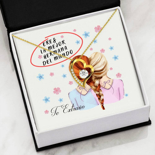 Collar para regalar a la Hermana: Eres la mejor hermana del Mundo - Collar Forever Love 14K Jewelry/ForeverLove 