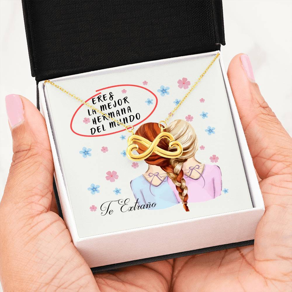 Collar para regalar a la Hermana: Eres la mejor hermana del Mundo - Infinito Corazón Collar Jewelry 