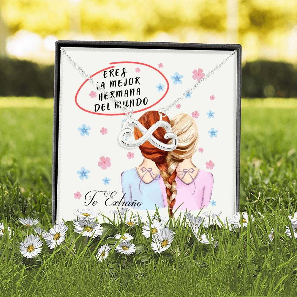 Collar para regalar a la Hermana: Eres la mejor hermana del Mundo - Infinito Corazón Collar Jewelry 