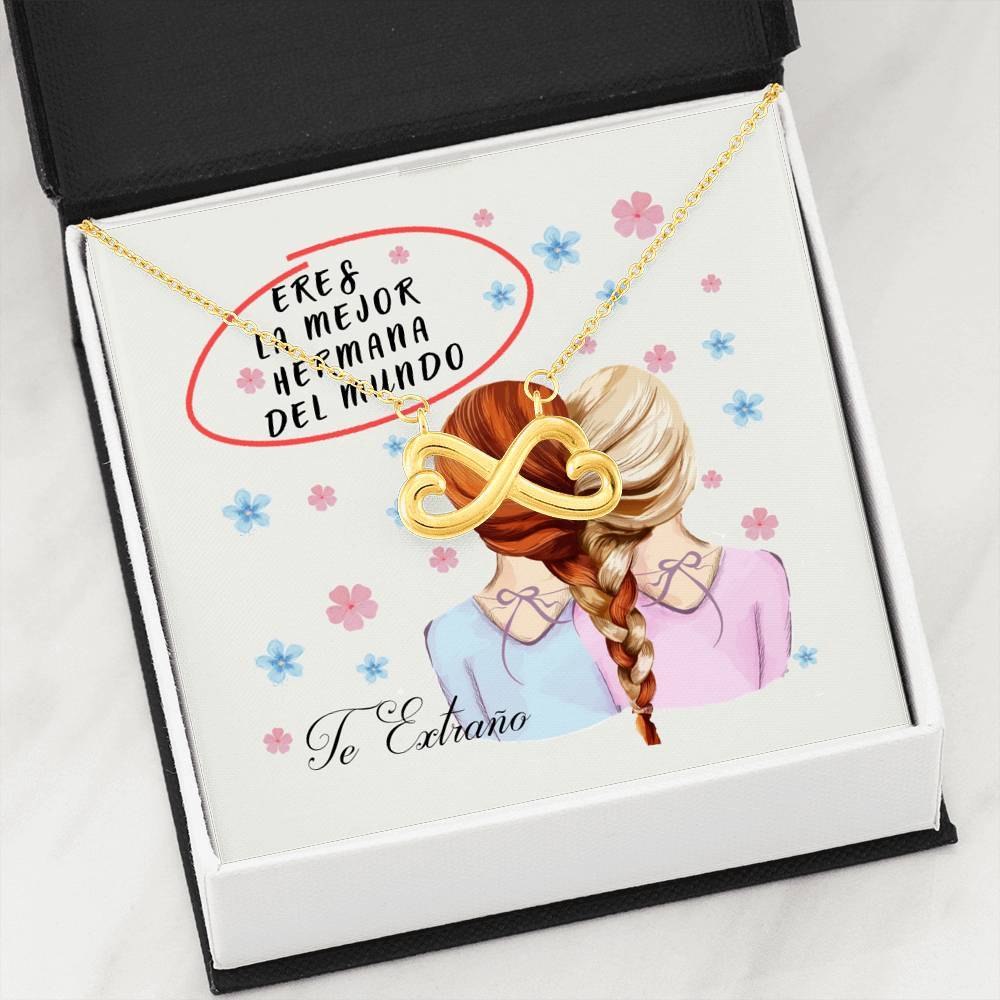 Collar para regalar a la Hermana: Eres la mejor hermana del Mundo - Infinito Corazón Collar Jewelry 