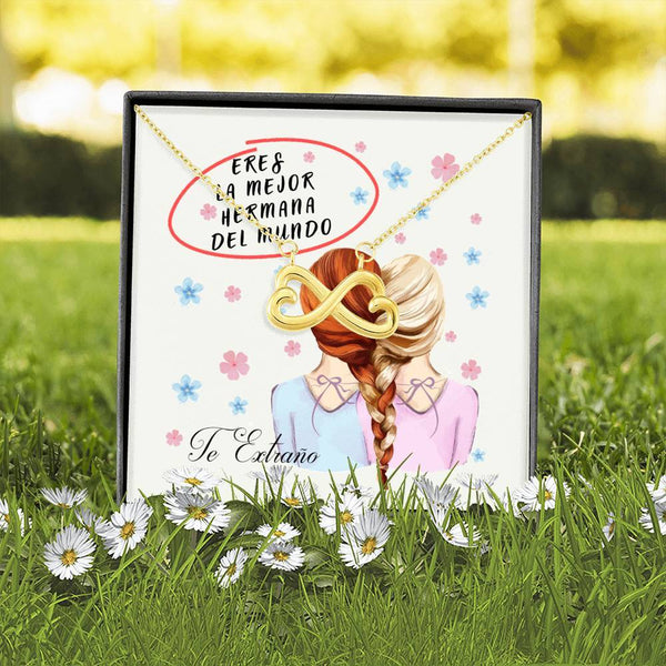 Collar para regalar a la Hermana: Eres la mejor hermana del Mundo - Infinito Corazón Collar Jewelry 