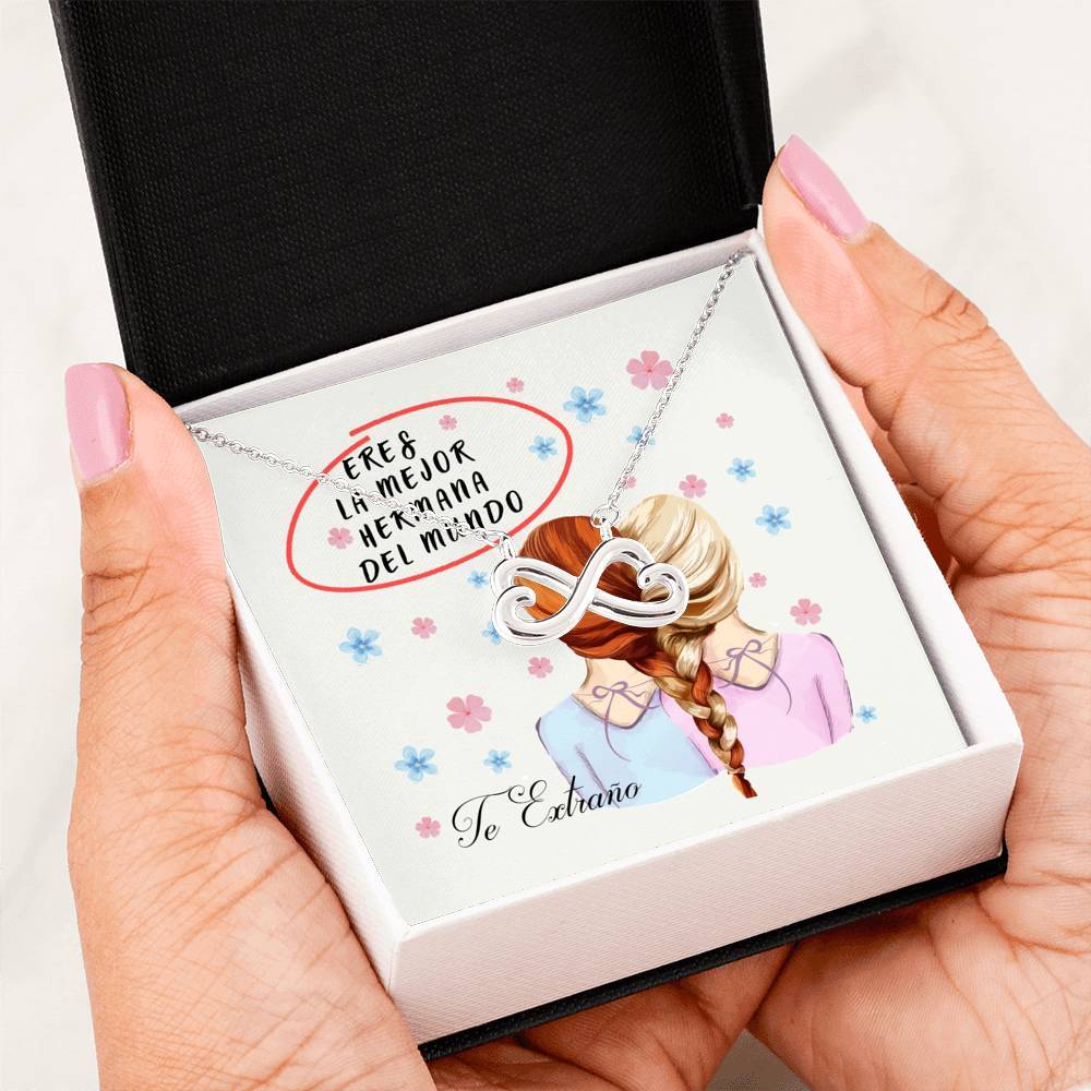 Collar para regalar a la Hermana: Eres la mejor hermana del Mundo - Infinito Corazón Collar Jewelry 
