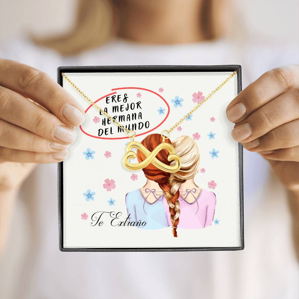 Collar para regalar a la Hermana: Eres la mejor hermana del Mundo - Infinito Corazón Collar Jewelry 