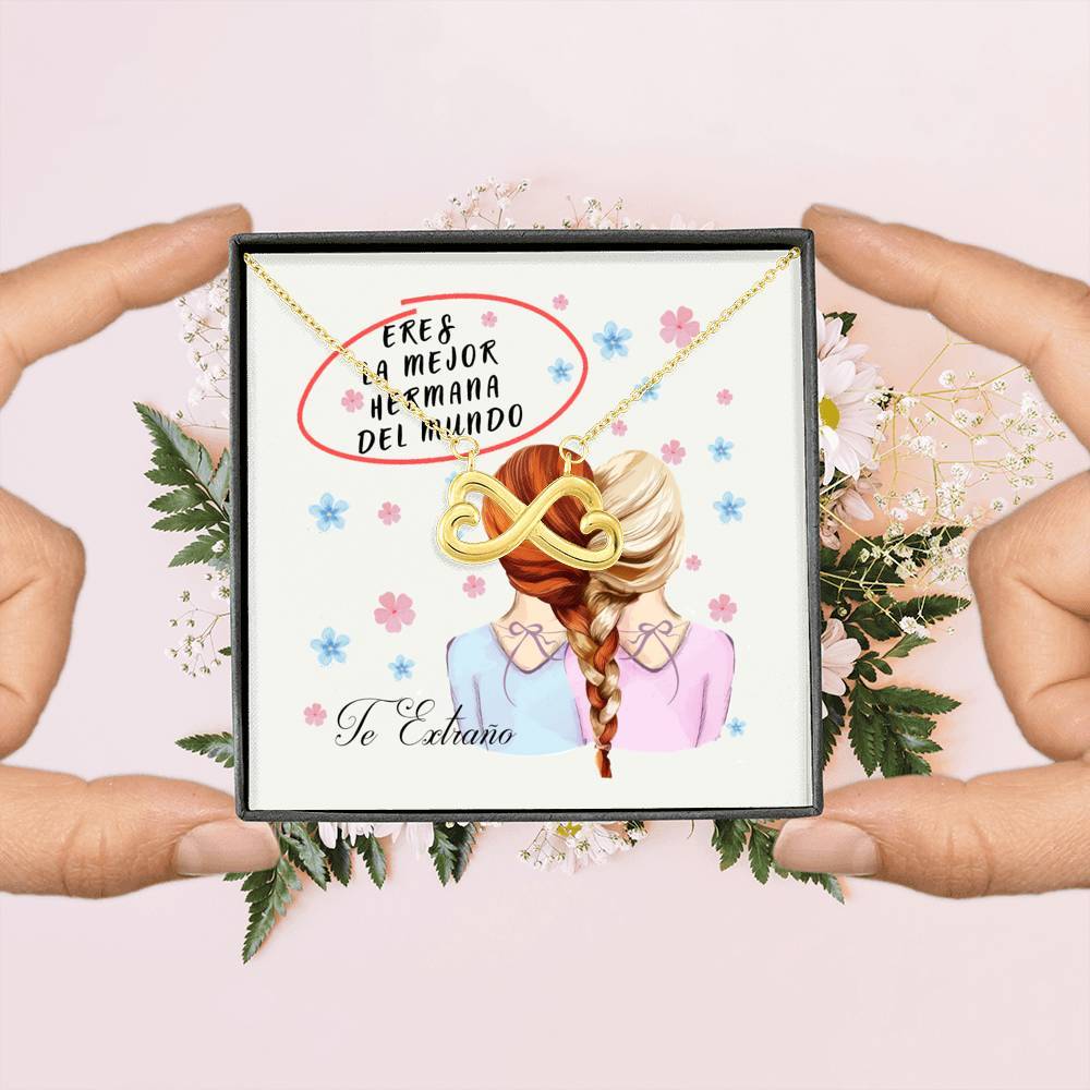 Collar para regalar a la Hermana: Eres la mejor hermana del Mundo - Infinito Corazón Collar Jewelry 