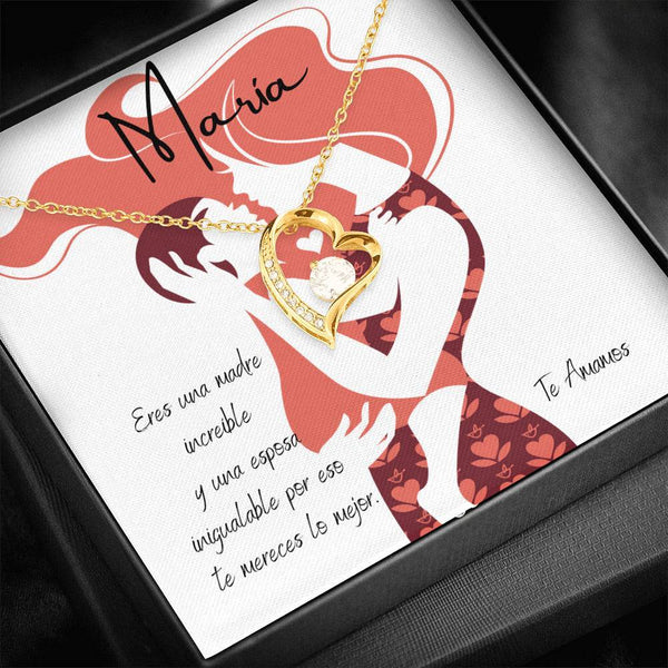 Collar para Regalar a la mejor esposa y mamá. Escribe el nombre de ella. Collar Forever Love. Jewelry/ForeverLove 