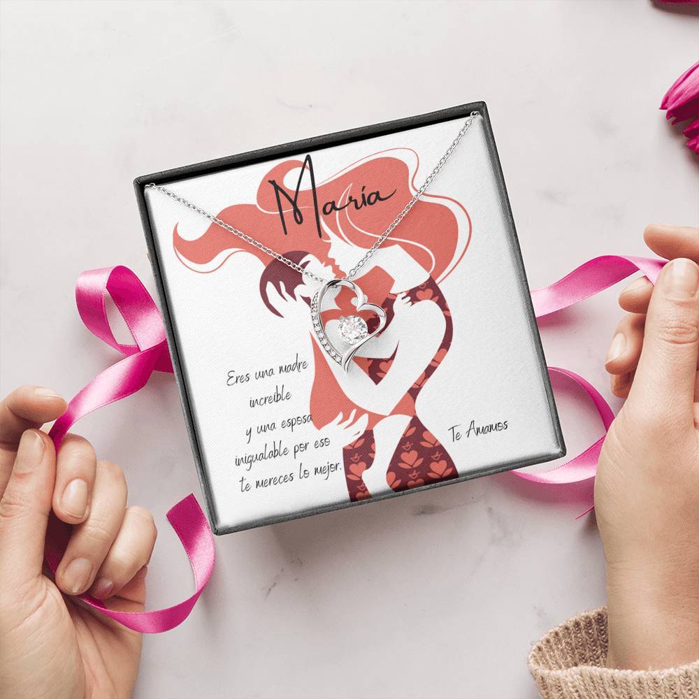 Collar para Regalar a la mejor esposa y mamá. Escribe el nombre de ella. Collar Forever Love. Jewelry/ForeverLove 