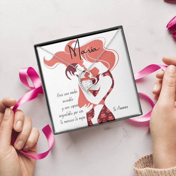 Collar para Regalar a la mejor esposa y mamá. Escribe el nombre de ella. Collar Forever Love. Jewelry/ForeverLove 