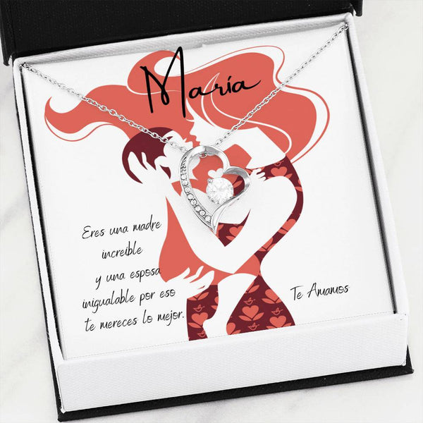 Collar para Regalar a la mejor esposa y mamá. Escribe el nombre de ella. Collar Forever Love. Jewelry/ForeverLove 