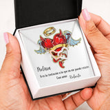 Collar para regalar a la mujer de tu vida - Collar 2 corazones con tarjeta de regalo Jewelry ShineOn Fulfillment 