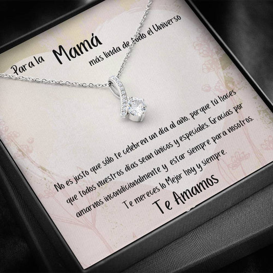 Collar para regalar a Mamá en el Día de la madre - Collar Alluring(lazo con piedra) Jewelry/AlluringBeauty 