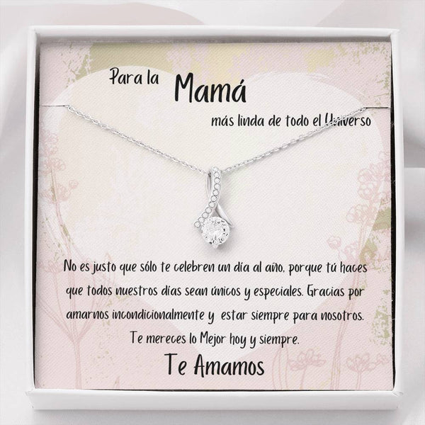 Collar para regalar a Mamá en el Día de la madre - Collar Alluring(lazo con piedra) Jewelry/AlluringBeauty 