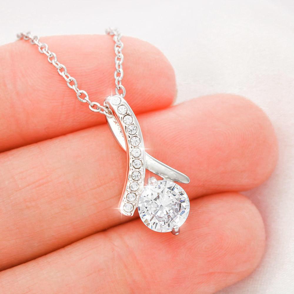 Collar para regalar a Mamá en el Día de la madre - Collar Alluring(lazo con piedra) Jewelry ShineOn Fulfillment 