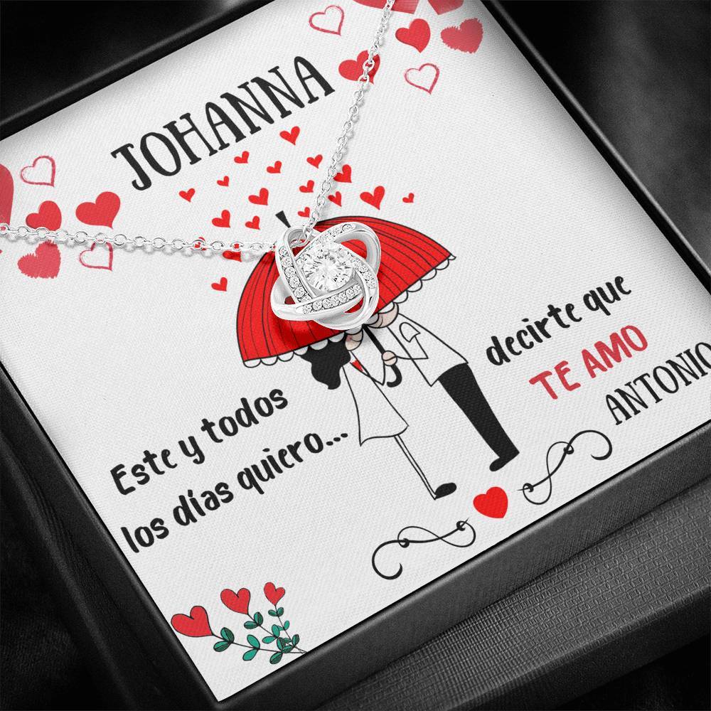 Collar para regalar a tu amor - Este y todos los días quiero… - Collar Nudo de Amor. Jewelry/LoveKnot Caja de Regalo Estándar 