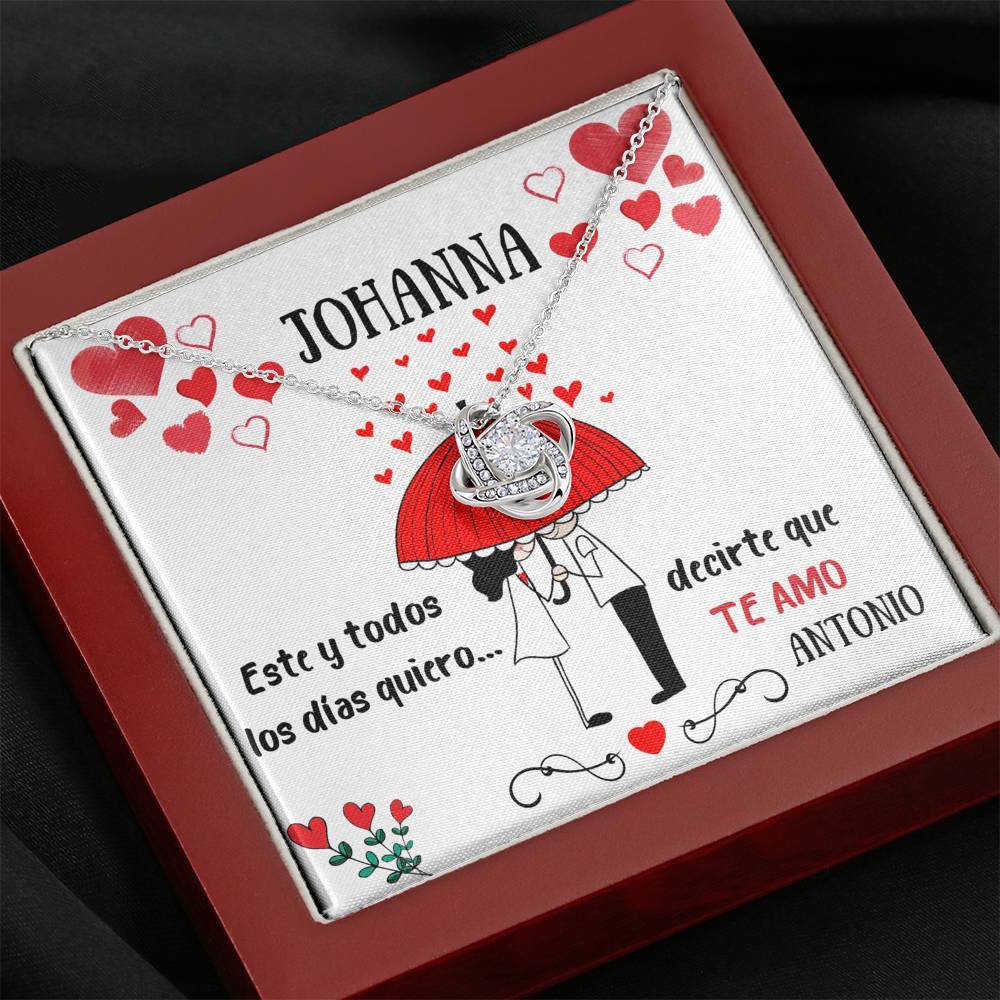 Collar para regalar a tu amor - Este y todos los días quiero… - Collar Nudo de Amor. Jewelry/LoveKnot 