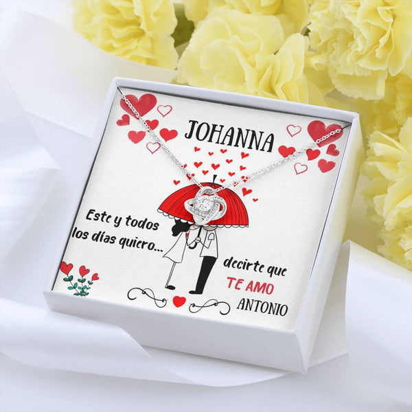 Collar para regalar a tu amor - Este y todos los días quiero… - Collar Nudo de Amor. Jewelry/LoveKnot 