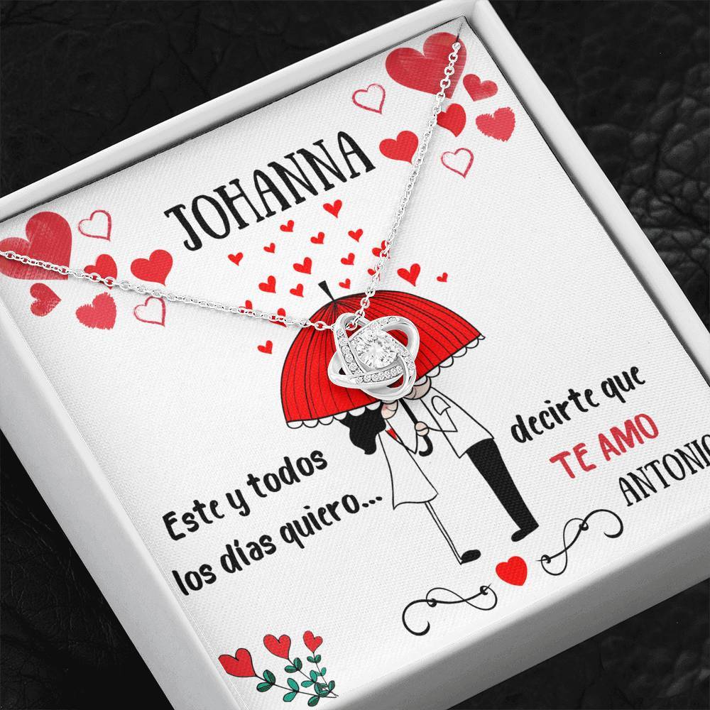 Collar para regalar a tu amor - Este y todos los días quiero… - Collar Nudo de Amor. Jewelry/LoveKnot 