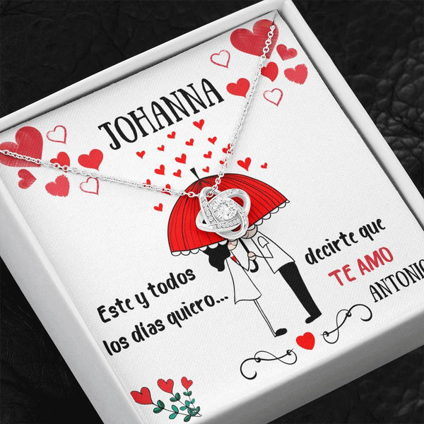 Collar para regalar a tu amor - Este y todos los días quiero… - Collar Nudo de Amor. Jewelry/LoveKnot 