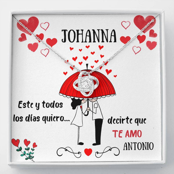 Collar para regalar a tu amor - Este y todos los días quiero… - Collar Nudo de Amor. Jewelry/LoveKnot 