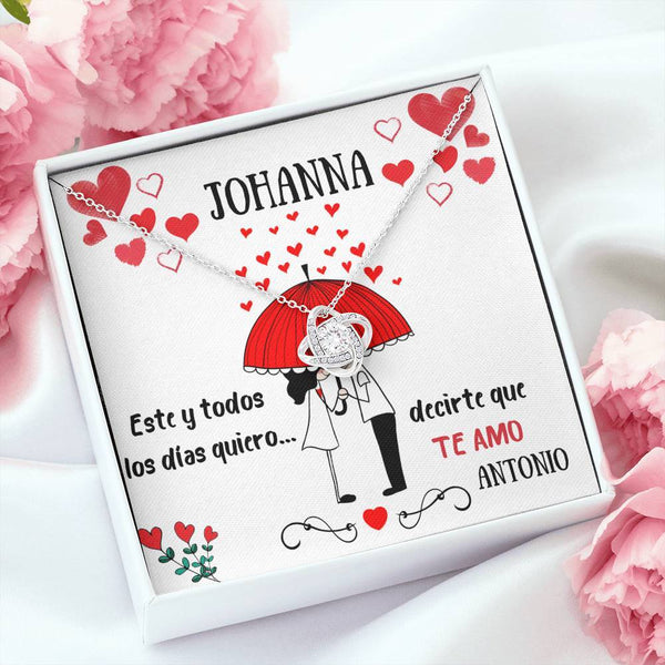 Collar para regalar a tu amor - Este y todos los días quiero… - Collar Nudo de Amor. Jewelry/LoveKnot 