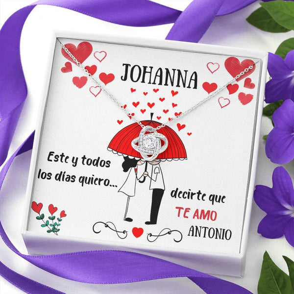 Collar para regalar a tu amor - Este y todos los días quiero… - Collar Nudo de Amor. Jewelry/LoveKnot 