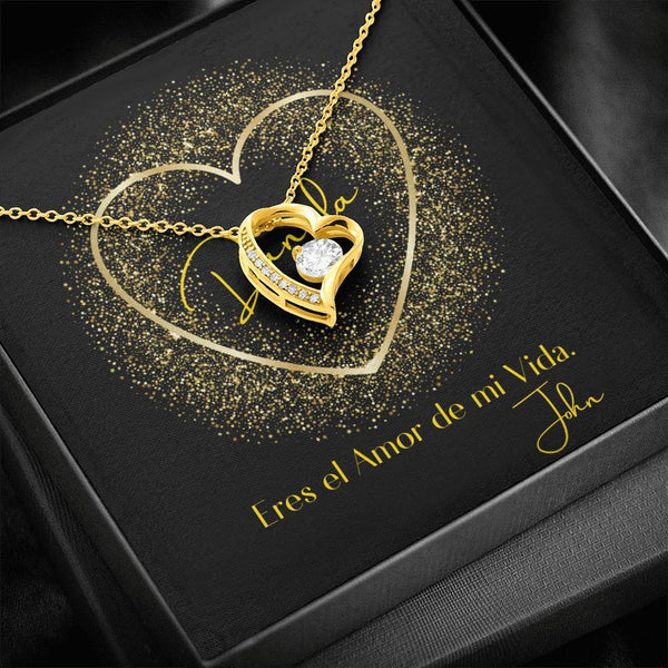 Collar para regalar al Amor de Mi vida - Collar Por Siempre Amor- Jewelry ShineOn Fulfillment 18k Yellow Gold Finish 