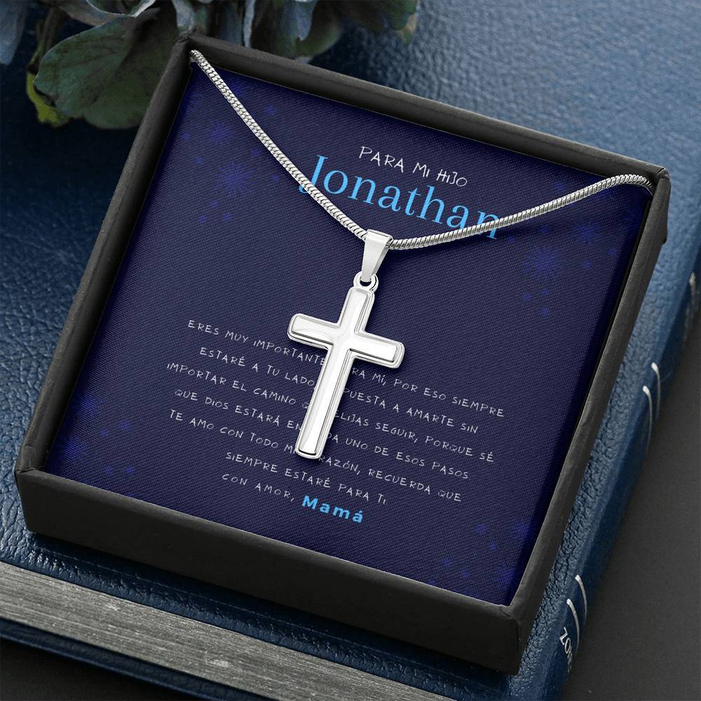 Collar para regalar al Hijo de mamá. Personalizable. Cruz Jewelry/EngravedCross 