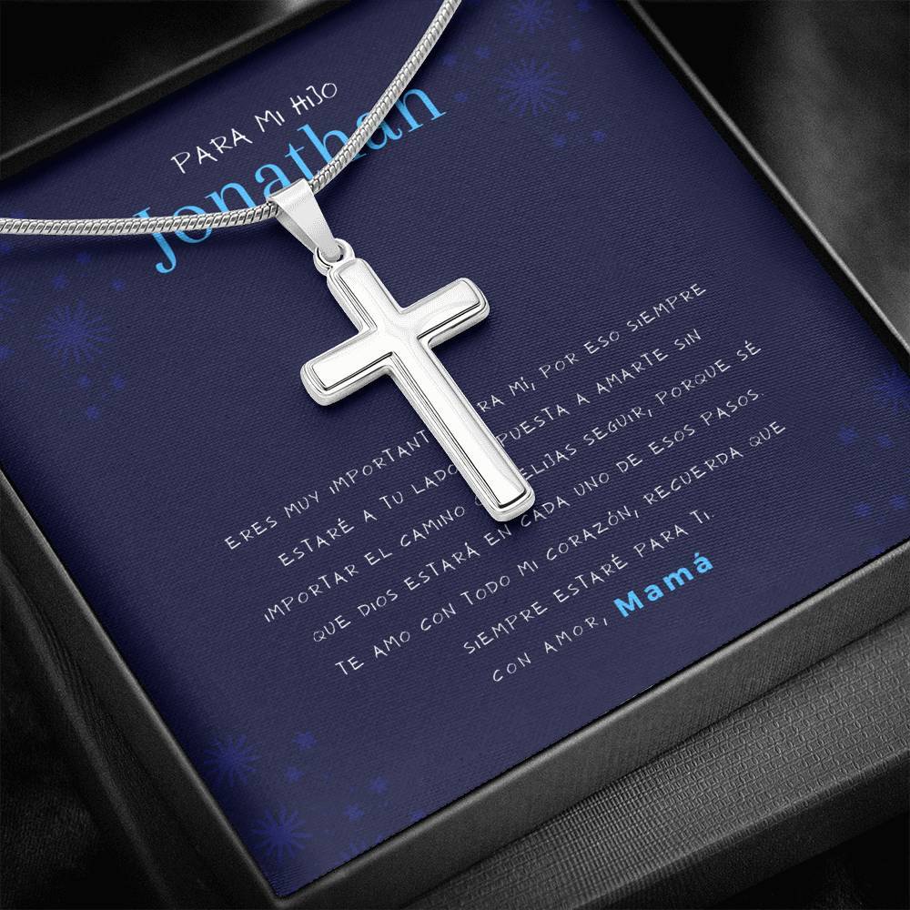 Collar para regalar al Hijo de mamá. Personalizable. Cruz Jewelry/EngravedCross 