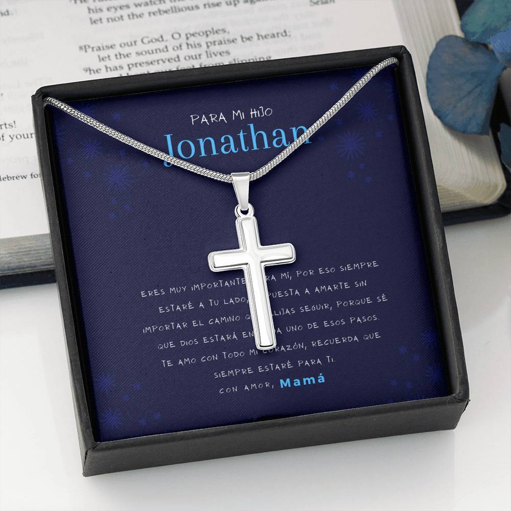 Collar para regalar al Hijo de mamá. Personalizable. Cruz Jewelry/EngravedCross 