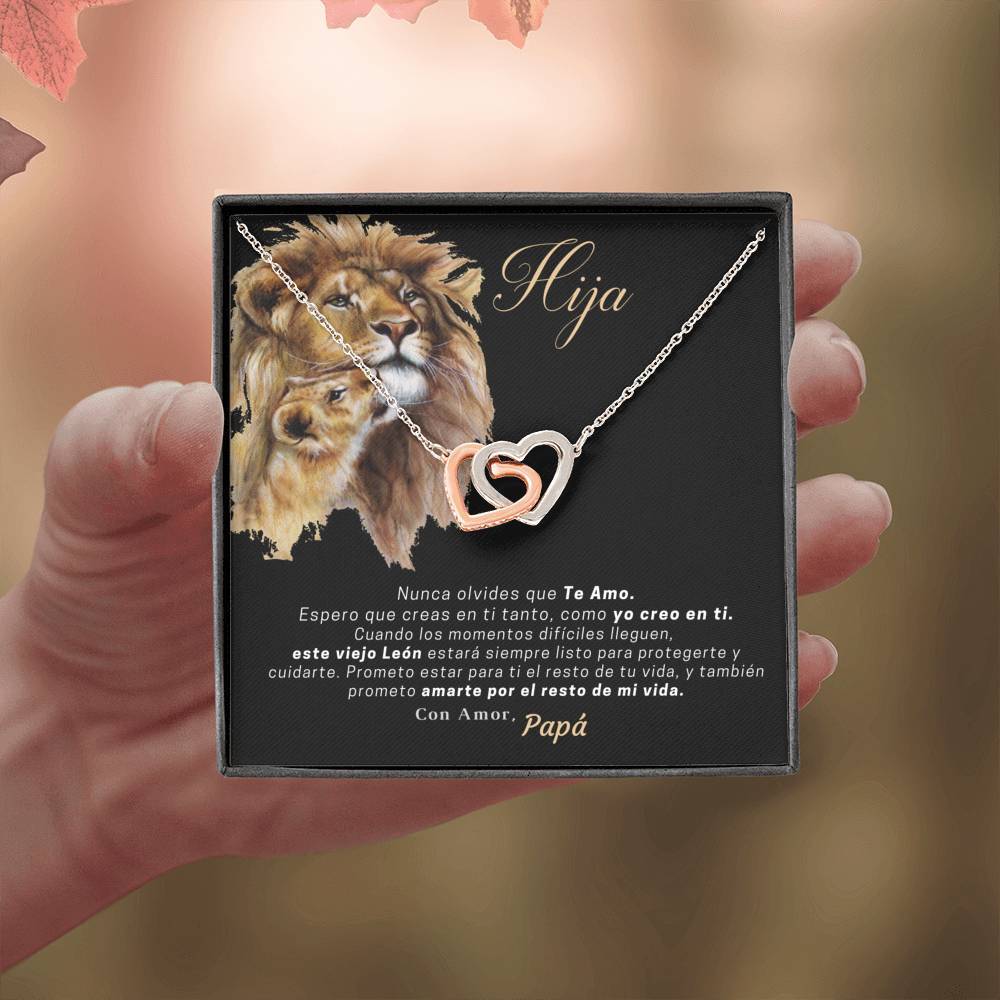 Collar para Regalar de Papá a Hija. Collar con dos corazones Amor. Personalízalo con los nombres. Jewelry 
