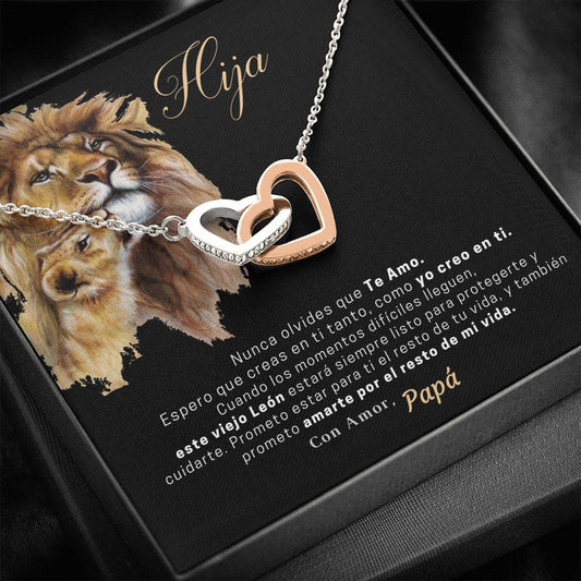 Collar para Regalar de Papá a Hija. Collar con dos corazones Amor. Personalízalo con los nombres. Jewelry 