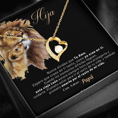 Collar para Regalar de Papá a Hija Collar Forever Love. Personalizalo con los nombres. Jewelry/ForeverLove 18k Yellow Gold Finish 