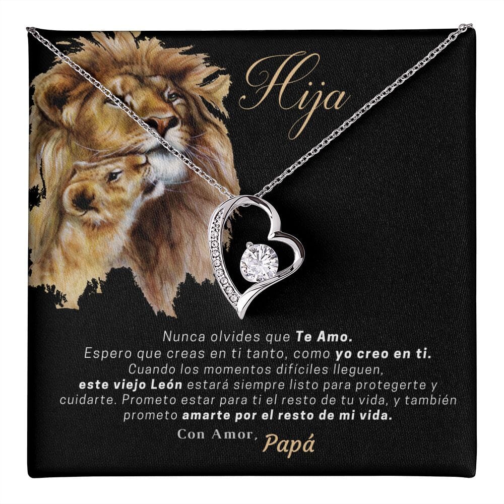 Collar para Regalar de Papá a Hija Collar Forever Love. Personalizalo con los nombres. Jewelry/ForeverLove 14k White Gold Finish 