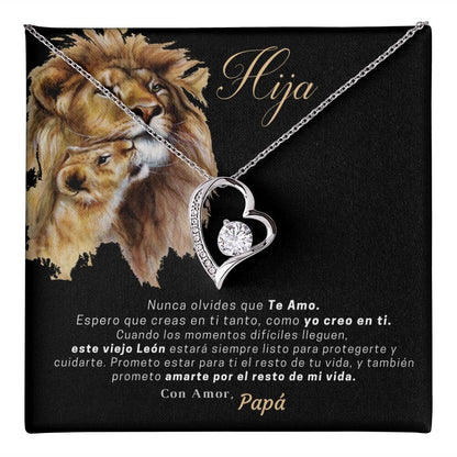Collar para Regalar de Papá a Hija Collar Forever Love. Personalizalo con los nombres. Jewelry/ForeverLove 14k White Gold Finish 