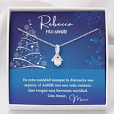 Collar para regalar en esta Navidad - Collar Lazo con Piedra. Collar con tarjeta personalizada. Jewelry ShineOn Fulfillment Standard Box 
