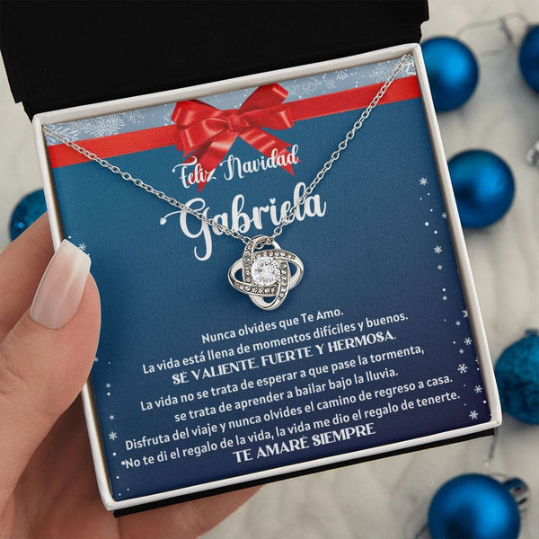 Collar para regalar esta Navidad - Nunca olvides que te amo. - Collar Nudo de Amor Jewelry/LoveKnot 