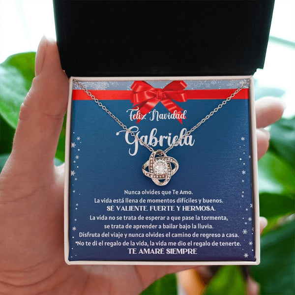 Collar para regalar esta Navidad - Nunca olvides que te amo. - Collar Nudo de Amor Jewelry/LoveKnot 
