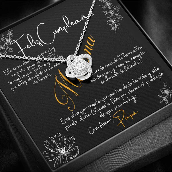 Collar para Regalo Cumpleaños para Hija, Collar Nudo Amor - Personalizable Jewelry/LoveKnot 