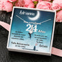 Collar para Regalo de Aniversario de Bodas - Collar Lazo con piedra - personaliza la tarjeta con los años y la fecha de la boda. Jewelry ShineOn Fulfillment 