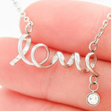 Collar con tarjeta con mensaje para mi Mamá: Mantente Fuerte! Collar Love por siempre Jewelry ShineOn Fulfillment 