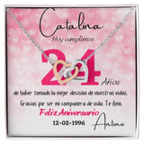 Collar Personalizado de Aniversario – Dos Corazones, Una Historia de Amor Eterno Jewelry 