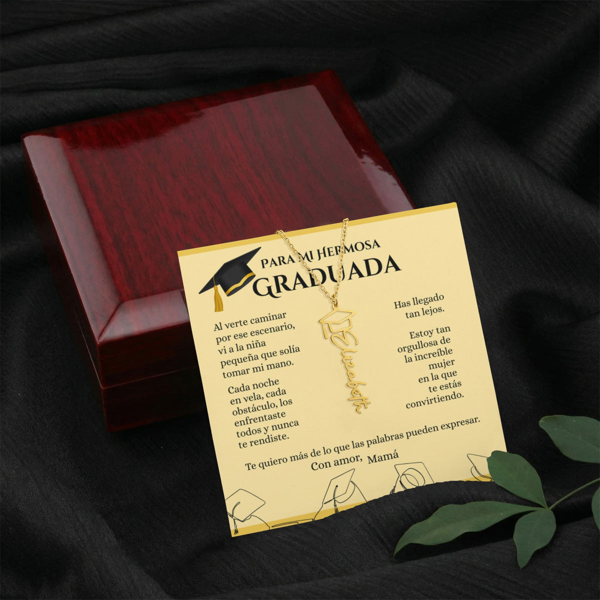 Collar Personalizado de Graduación con Nombre – Regalo Emotivo para Graduada | Joyería con Birrete | Recuerdo de Logro y Nuevos Comienzos Jewelry 