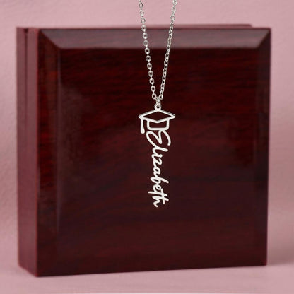Collar Personalizado de Graduación con Nombre – Regalo Emotivo para Graduada | Joyería con Birrete | Recuerdo de Logro y Nuevos Comienzos Jewelry 