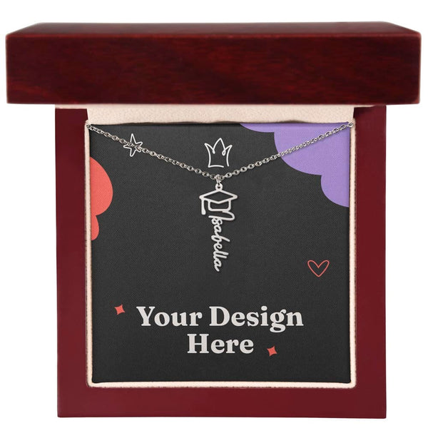 Collar Personalizado de Graduación con Nombre – Regalo Emotivo para Graduada | Joyería con Birrete | Recuerdo de Logro y Nuevos Comienzos Jewelry 