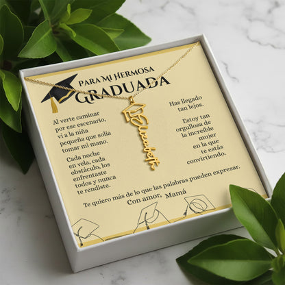 Collar Personalizado de Graduación con Nombre – Regalo Emotivo para Graduada | Joyería con Birrete | Recuerdo de Logro y Nuevos Comienzos Jewelry 