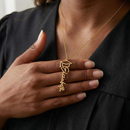 Collar Personalizado de Graduación con Nombre – Regalo Emotivo para Graduada | Joyería con Birrete | Recuerdo de Logro y Nuevos Comienzos Jewelry 
