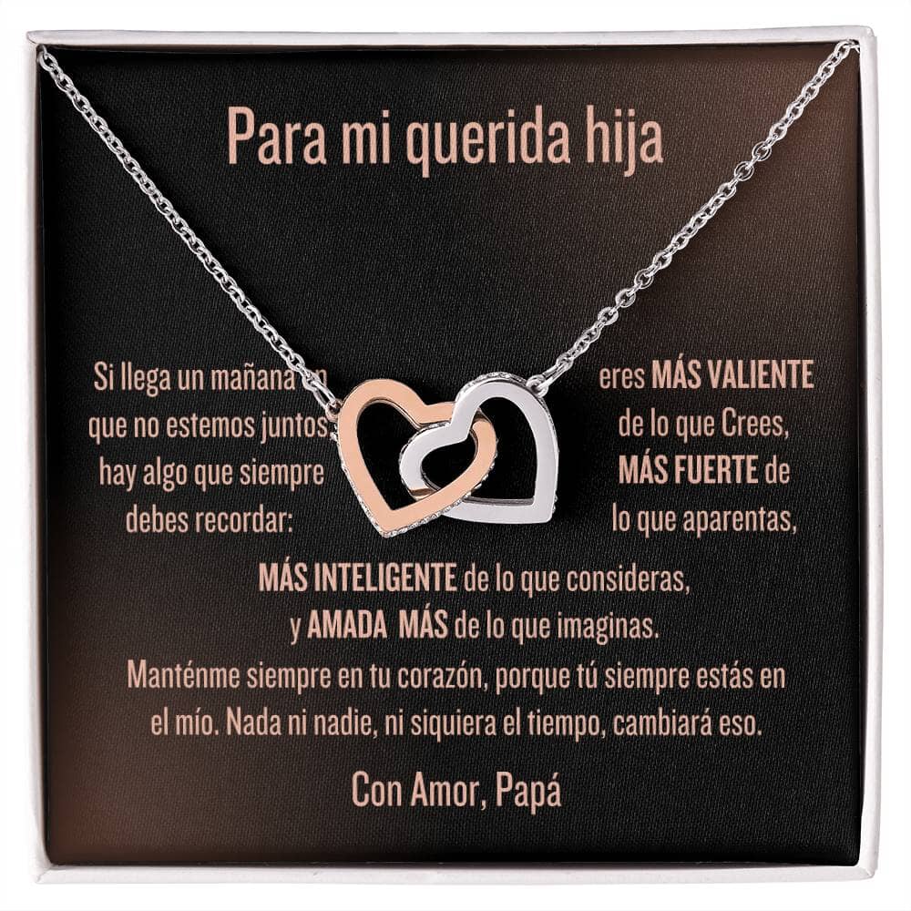 Collar "Unidos por Siempre" - El Susurro de un Padre a su Hija Jewelry <p>Acero Inoxidable Pulido &amp; Acabado en Oro Rosa.</p> Standard Box 