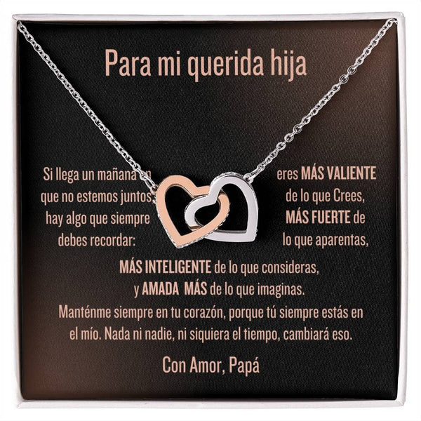 Collar "Unidos por Siempre" - El Susurro de un Padre a su Hija Jewelry <p>Acero Inoxidable Pulido &amp; Acabado en Oro Rosa.</p> Standard Box 