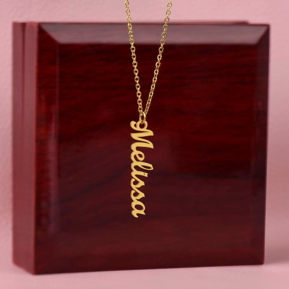 Collar Vertical Personalizado: El Regalo Perfecto para Hija Graduada 🎓 Jewelry/NameNecklace ShineOn Fulfillment Acabado en Oro Amarillo de 18 quilates Luxury Box 